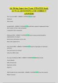 Air Diving Supervisor Exam UPDATED Study  ACTUAL QUESTIONS AND CORRECT  ANSWERS