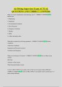 Air Diving Supervisor Exam ACTUAL  QUESTIONS AND CORRECT ANSWERS