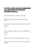 ATT TEST 9 LATEST ACTUAL EXAMINATION 2026 QUESTIONS WITH DETAILED ANSWERS GRADED A&plus;