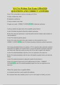 NJ CNA Written Test Exam UPDATED  QUESTIONS AND CORRECT ANSWERS