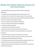 Michigan CDL Air Brakes State Exam &ndash; Practice Questions with 100&percnt; Correct Answers for Certification Preparation 2026&sol;2027