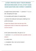Heavy Truck Brakes Michigan Mechanic Study Guide 2026&sol;2027 &ndash; Updated Exam Questions with Correct Answers