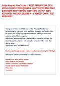 Scribe America Final Exam &vert;&vert; MOST RECENT EXAM 2026  ACTUAL COMPLETE FREQUENTLY MOST TESTED REAL EXAM  QUESTIONS AND VERIFIED SOLUTIONS &vert; GET IT 100&percnt;  ACCURATE&excl;&excl; ALREADY GRADED A&plus; &vert; NEWEST EXAM &vert; JUST  RELEASED&excl;&excl; 