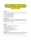 BIOD 171 MICROBIOLOGY MODULE 6 EXAM &ndash;  PORTAGE LEARNING ACTUAL EXAM QUESTIONS  AND CORRECT ANSWERS WITH RATIONALES  GRADED A&plus; LATEST