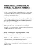 BIOPSYCHOLOGY COMPREHENSIVE TEST PAPER 2026 FULL SOLUTION VERIFIED PASS