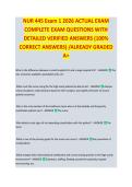 NUR 445 Exam 1 2026 Actual Exam Complete Exam Questions with Detailed Verified Answers - NURSING EXAM STUDY GUIDE 2026-2027 ACCURATE QUESTIONS AND CORRECT DETAILED ANSWERS WITH RATIONALES &vert;&vert; 100&percnt; GUARANTEED PASS <BRAND NEW VERSION>