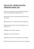 BIOS 255 UNIT 4 MIDTERM EXAM FINAL PREPARATION MANUAL 2026