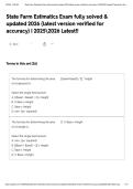 State Farm Estimatics Exam fully solved & updated 2026 &lpar;latest version verified for accuracy&rpar; &vert; 20252026 Latest&excl;&excl;