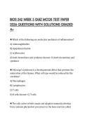 BIOS 242 WEEK 3 QUIZ MCQS TEST PAPER 2026 QUESTIONS WITH SOLUTIONS GRADED A&plus;