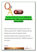 Nursing COPD &lpar;ATI Nurse&rpar; &vert; 2026 Exam Questions with 100&percnt; Correct Answers &vert; Clinical Scenario-Based