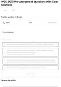 WGU D075 Pre-Assessment&colon; Questions With Clear Solutions