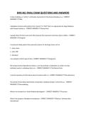 BHIS 461 FINAL EXAM QUESTIONS AND ANSWERS