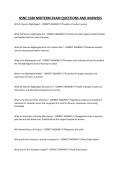 BSNC 1020 MIDTERM EXAM QUESTIONS AND ANSWERS