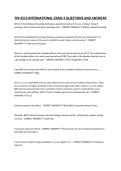FIN 4213 INTERNATIONAL EXAM 3 QUESTIONS AND ANSWERS