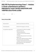 NSG 552 Psychopharmacology Exam 1 - Modules 1-3 Exam comprehensive questions &vert; FREQUENTLY MOST TESTED QUESTIONS AND VERIFIED SOLUTIONS &commat; 2026