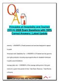 DECA PRINCIPLES OF HOSPITALITY AND TOURISM  EXAM COMPLETE PACKAGE DEAL