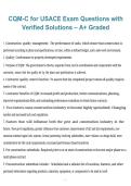 CQM-C for USACE Exam 2026&sol;2027 &ndash; Questions with Verified Solutions &vert; A&plus; Graded