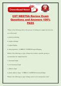 CST NBSTSA Review Exam Questions and Answers 100&percnt; PASS