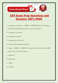 CST Exam Prep Questions and Answers 100&percnt; PASS