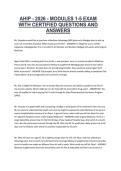 AHIP Certification Exam 2026 &ndash; Modules 1&ndash;5&comma; America&rsquo;s Health Insurance Plans &lpar;AHIP&rpar;&comma; 2026 &mdash; complete exam material with certified questions and answers