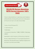 NCLEX-PN Review Questions WITH Correct Answers 100&percnt; PASS