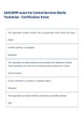   IAHCSMM exam For Central Services Sterile  Technician  Certification Exam 