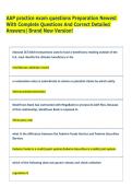 AAP practice exam questions Preparation Newest  With Complete Questions And Correct Detailed  Answers&vert; Brand New Version&excl;  