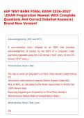 AAP TEST BANK FINAL EXAM 2026-2027  EXAM Preparation Newest With Complete  Questions And Correct Detailed Answers&vert;  Brand New Version&excl;  
