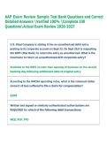 AAP Exam Review Sample Test Bank Questions and Correct  Detailed Answers Verified 100&percnt; Complete 100  QuestionsActual Exam Review 2026-2027 
