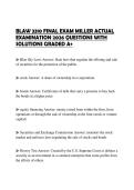 BLAW 3310 FINAL EXAM MILLER ACTUAL EXAMINATION 2026 QUESTIONS WITH SOLUTIONS GRADED A&plus;