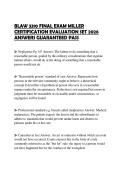 BLAW 3310 FINAL EXAM MILLER CERTIFICATION EVALUATION SET 2026 ANSWERS GUARANTEED PASS