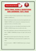 RNFA FINAL EXAM 2 QUESTIONS AND ANSWERS 100&percnt; PASS