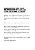 BLAW 3310 FINAL EXAM MILLER COMPREHENSIVE TEST BANK 2026 COMPLETE ANSWERS ACCURATE