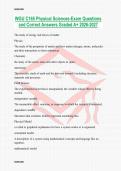 WGU C165 Physical Sciences-Exam Questions and Correct Answers Graded A&plus; 2026-2027