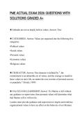 PME ACTUAL EXAM 2026 QUESTIONS WITH SOLUTIONS GRADED A&plus;