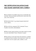 PME CERTIFICATION EVALUATION EXAMS 2026 SOLVED QUESTIONS 100&percnt; CORRECT