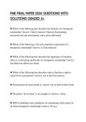 PME FINAL PAPER 2026 QUESTIONS WITH SOLUTIONS GRADED A&plus;