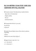 BLG 144 MIDTERM 1 EXAM STUDY GUIDE 2026 QUESTIONS WITH FULL SOLUTION