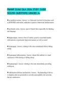 PMHNP EXAM Q&A 2026 STUDY GUIDE SOLVED QUESTIONS GRADED A&plus;