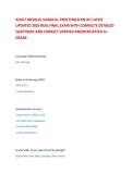 ADULT MEDICAL SURGICAL PROCTORED RN ATI LATEST UPDATED 2026 REAL FINAL EXAM WITH COMPLETE DETAILED QUESTIONS AND CORRECT VERIFIED ANSWERS RATED A&plus; GRADE