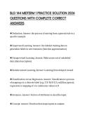 BLG 144 MIDTERM 1 PRACTICE SOLUTION 2026 QUESTIONS WITH COMPLETE CORRECT ANSWERS