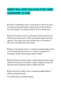 PMHNP FINAL PAPER 2026 EXAM STUDY SHEET GUARANTEED TO PASS