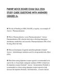 PMHNP MOCK BOARD EXAM Q&A 2026 STUDY GUIDE QUESTIONS WITH ANSWERS GRADED A&plus;