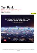 Operations & Supply Chain Management Test Bank &ndash; 16th Edition Practice Questions&comma; Solutions&comma; and Exam Prep