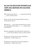 BLS AHA FOR HEALTHCARE PROVIDERS EXAM SCRIPT 2026 QUESTIONS WITH SOLUTIONS GRADED A&plus;