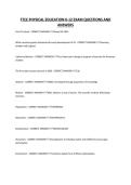 FTCE PHYSICAL EDUCATION K-12 EXAM QUESTIONS AND ANSWERS