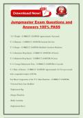 Jumpmaster Exam Questions and Answers 100&percnt; PASS