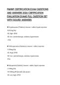 PMHNP CERTIFICATION EXAM QUESTIONS AND ANSWERS 2026 CERTIFICATION EVALUATION EXAMS FULL QUESTION SET WITH SOLVED ANSWERS