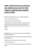 PMHNP CERTIFICATION EXAM QUESTIONS AND ANSWERS 2026 EXAM TEST PAPER COMPLETE QUESTIONS AND ANSWERS ALREADY PASSED