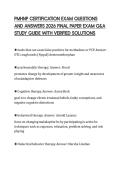 PMHNP CERTIFICATION EXAM QUESTIONS AND ANSWERS 2026 FINAL PAPER EXAM Q&A STUDY GUIDE WITH VERIFIED SOLUTIONS